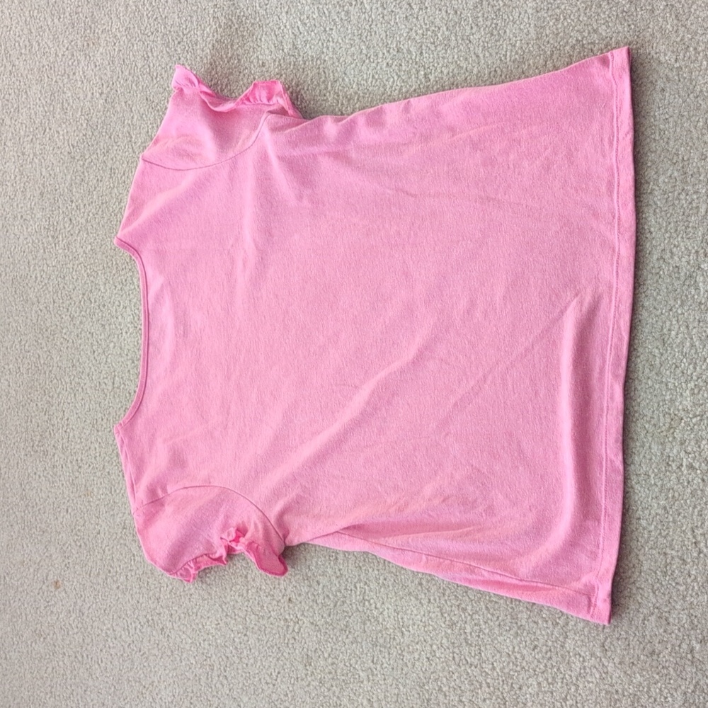 Pink Kids Ruffle Sleeve Top XL - Picture 2 of 4